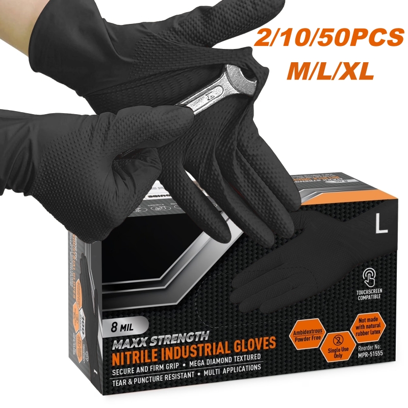 Heavy Duty Nitrile Safety Work - Nitrile Mechanic Glove reseña y precio