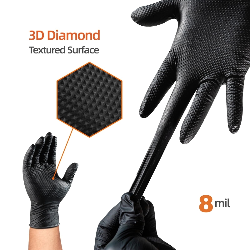 Heavy Duty Nitrile Safety Work - Nitrile Mechanic Glove reseña y precio