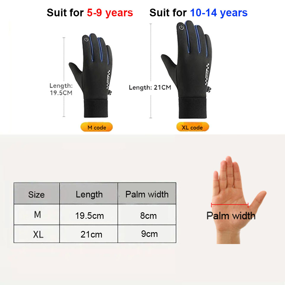 GTUBIKE Children's Gloves Touc - Ski Glove Waterproof reseña y precio