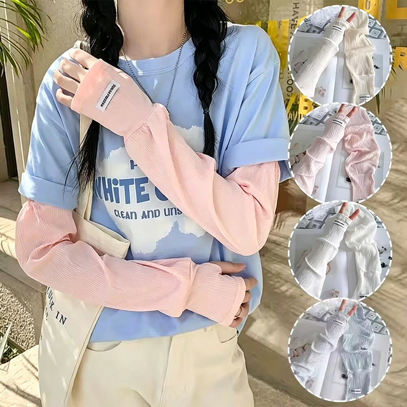 Summer Loose Ice Silk Uv Prote - Fingerless Glove Knit reseña y precio