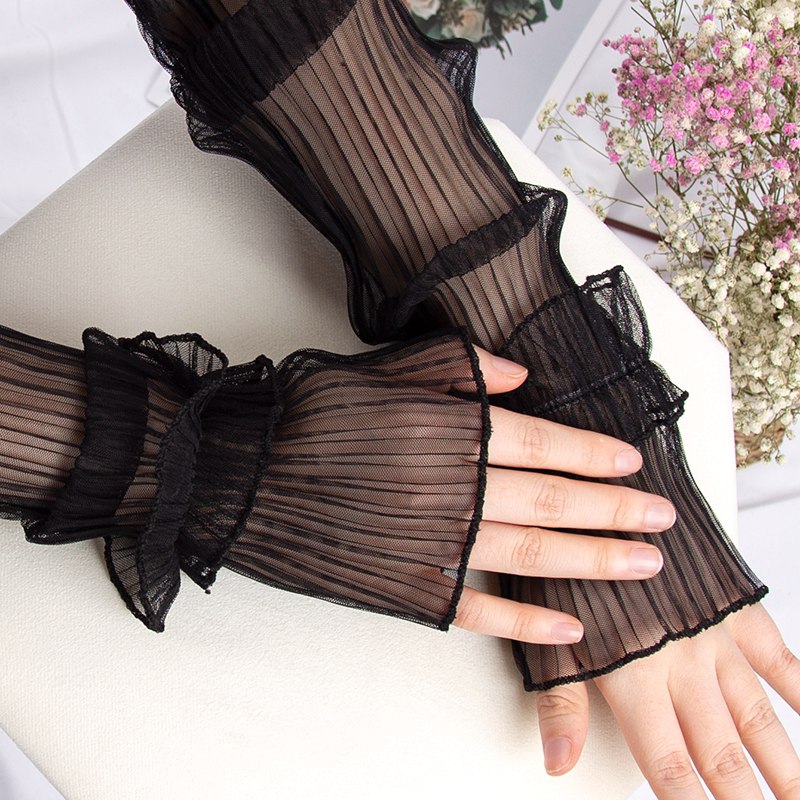 Women Summer Long Sun-protecti - Fingerless Glove Knit reseña y precio
