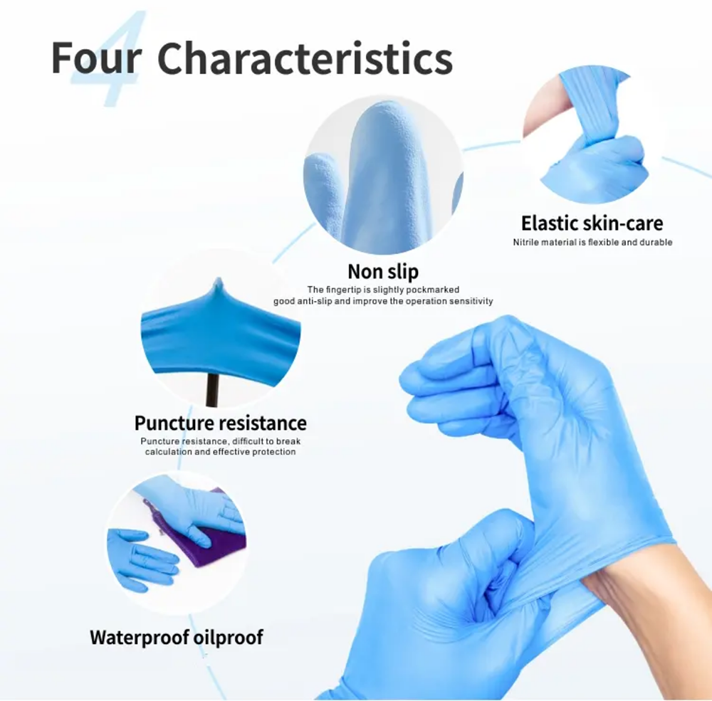 Nitrile Exam Gloves-Blue Latex - Exam Glove Nitrile reseña y precio