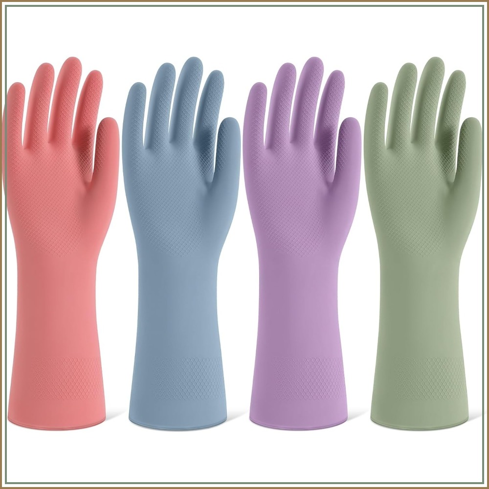 4 Pairs Rubber Cleaning Gloves - Rubber Glove Cleaning reseña y precio