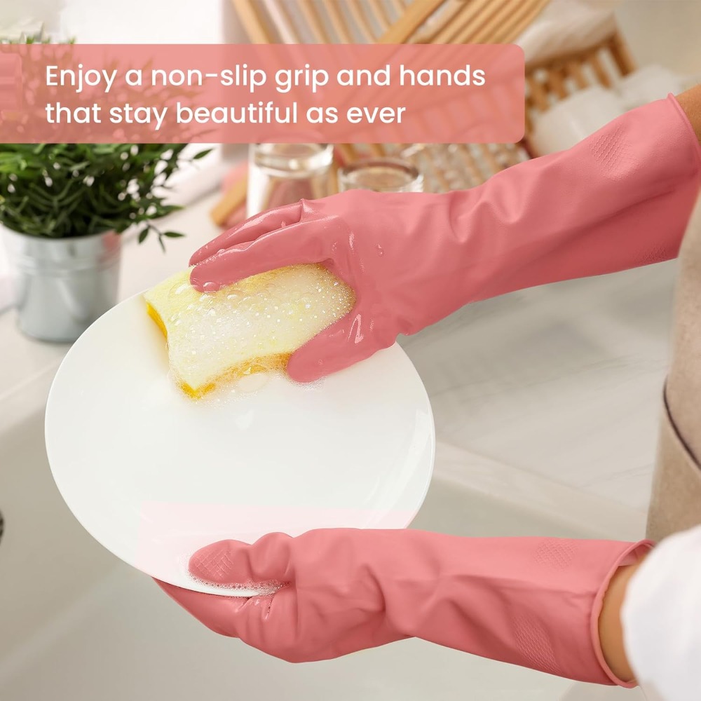 4 Pairs Rubber Cleaning Gloves - Rubber Glove Cleaning reseña y precio