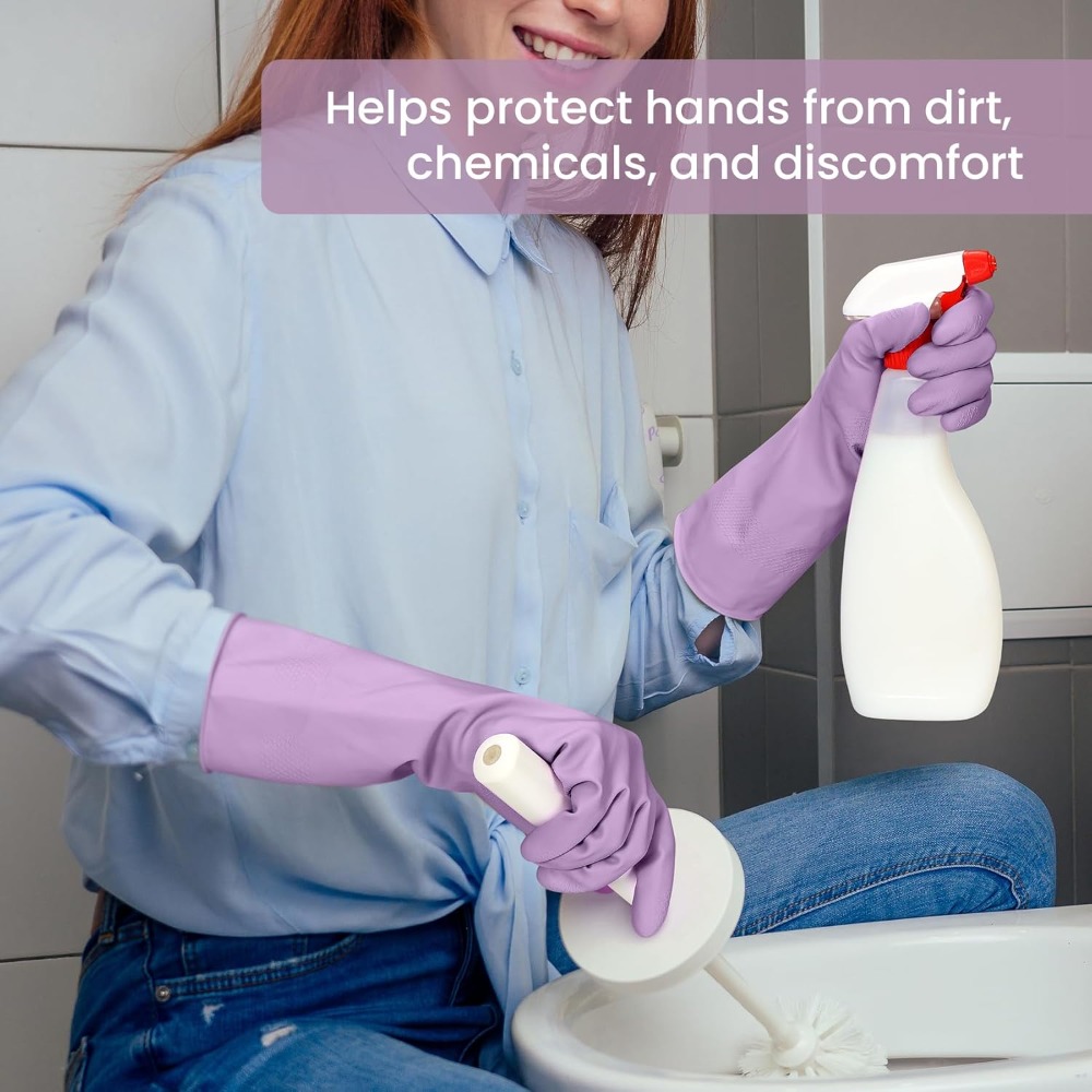 4 Pairs Rubber Cleaning Gloves - Rubber Glove Cleaning reseña y precio
