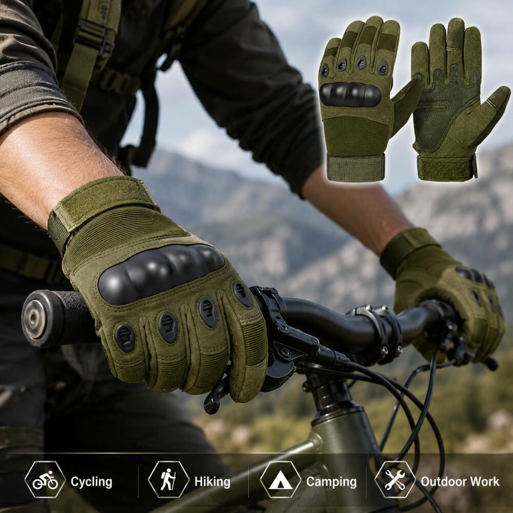 Full Finger Tactical Gloves wi - Motorcycle Glove Knuckle reseña y precio