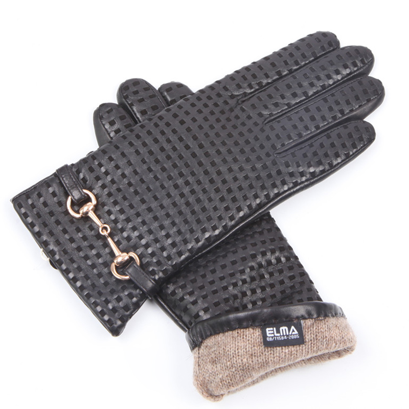 Autumn Winter Real Leather Glo - Wool Glove Lined reseña y precio