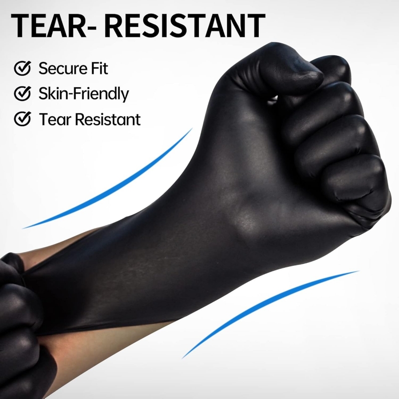 100PCS Black Nitrile Gloves Di - Nitrile Mechanic Glove reseña y precio