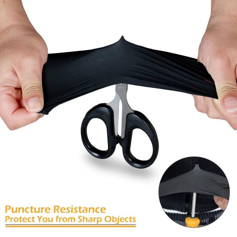 100PCS Black Nitrile Gloves Di - Nitrile Mechanic Glove reseña y precio