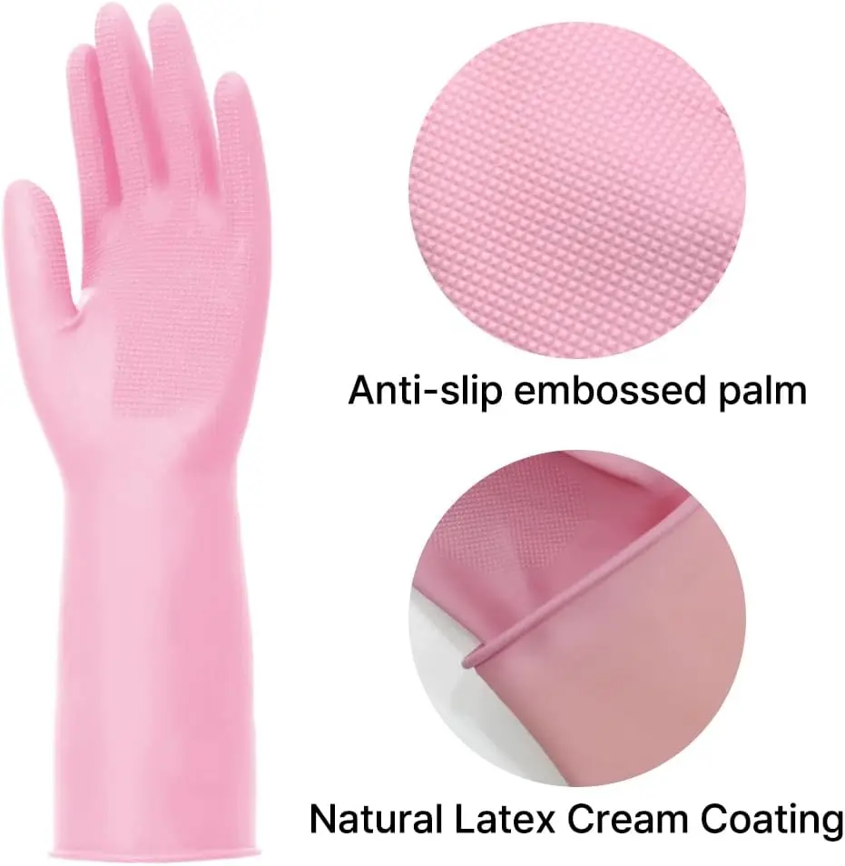 3 Pairs Cream-Coating Rubber G - Rubber Glove Cleaning reseña y precio