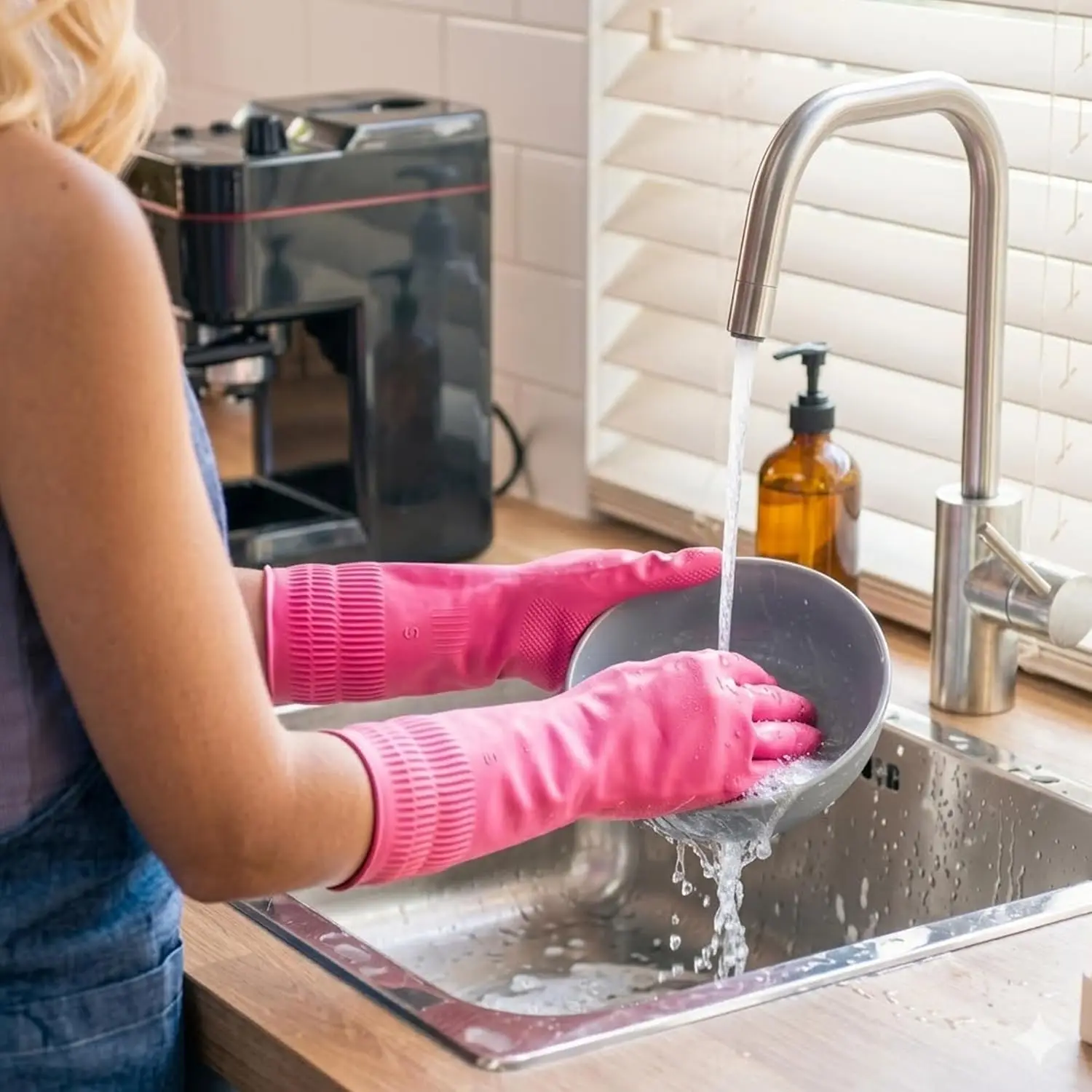 Reusable Rubber Dishwashing Gl - Rubber Glove Cleaning reseña y precio