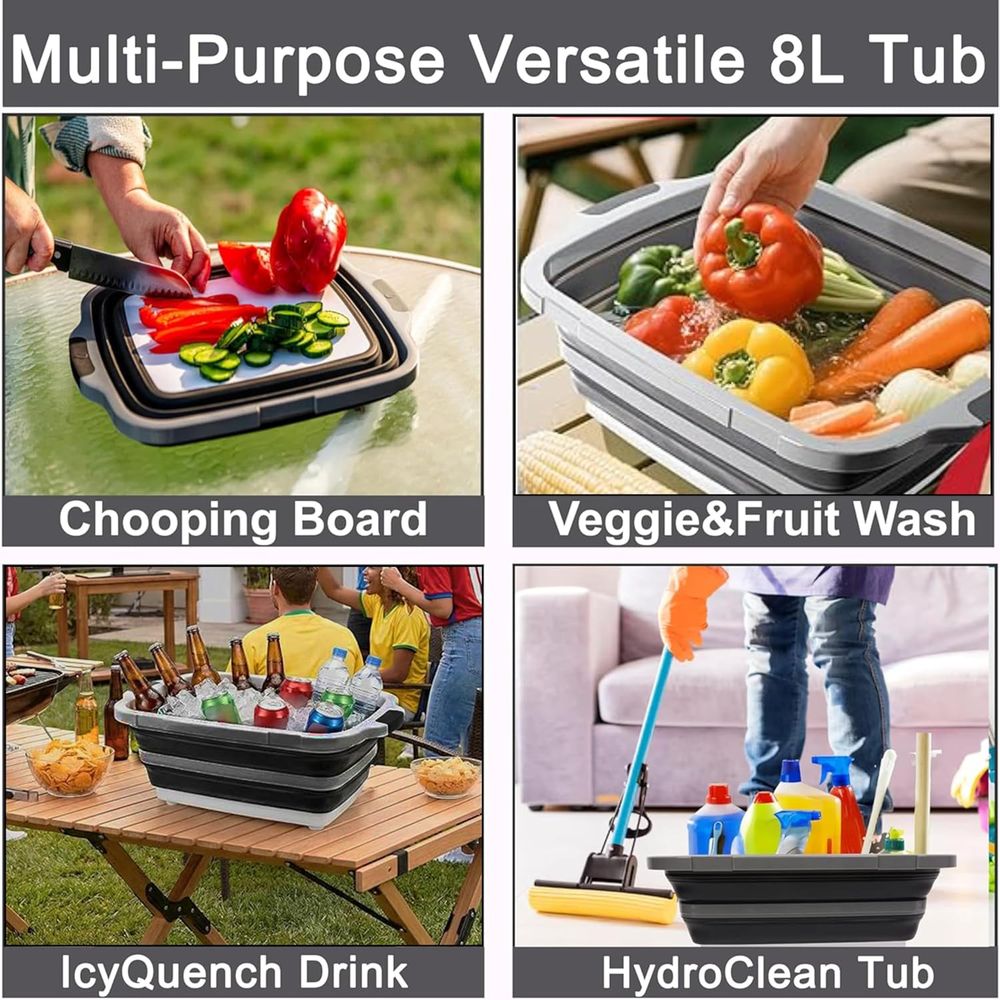 Portable 8L BBQ Prep Tub with  - Heat Resistant Glove reseña y precio