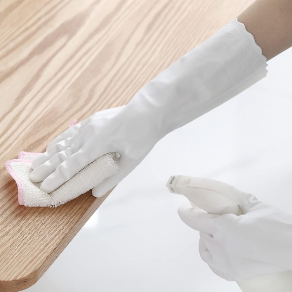 3 Pairs Non-Slip Waterproof Ki - Rubber Glove Cleaning reseña y precio