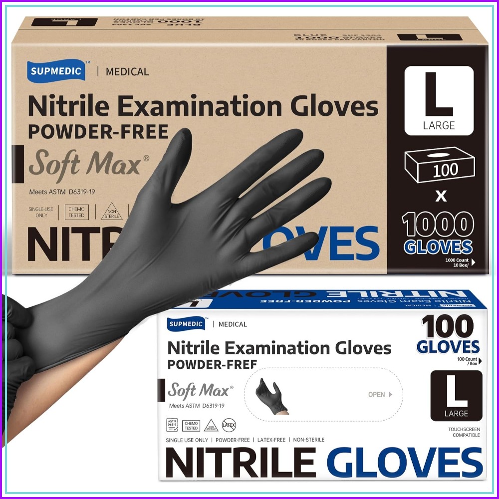 Nitrile Exam Gloves, 1000Pcs L - Exam Glove Nitrile reseña y precio