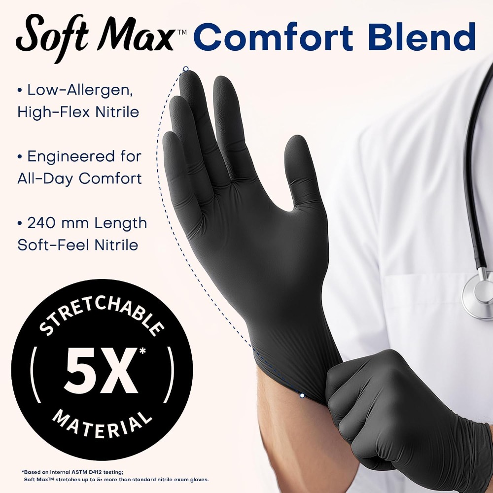 Nitrile Exam Gloves, 1000Pcs L - Exam Glove Nitrile reseña y precio